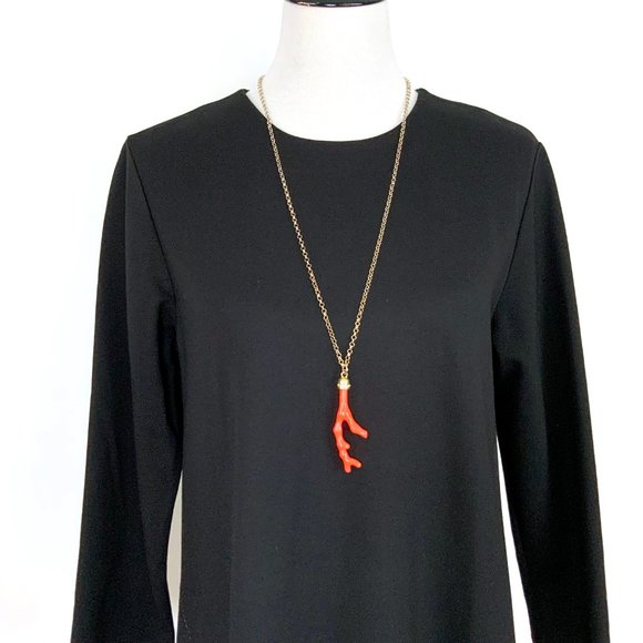 J McLaughlin Black Ponte Knit A-Line Flare Long Sleeve Dress Size Large - Picture 5 of 16